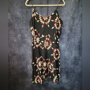 ✨️3/$25✨️ GAP Black Midi Dress with Multicolor Geometric Pattern